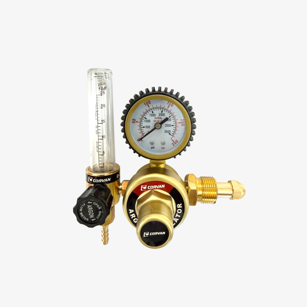 Regulador Argón con Flujómetro Corvan
